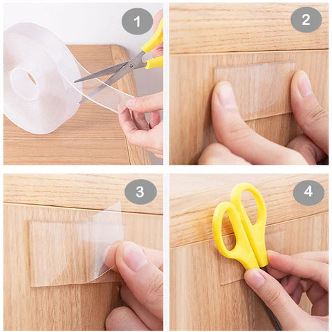 Nano Double Sided Tape Transparent - Traceless & Reusable Vobi Collections