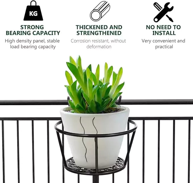 Metal Basket Round Hanging Plant Pot Holder for Balcony Vobi Collections