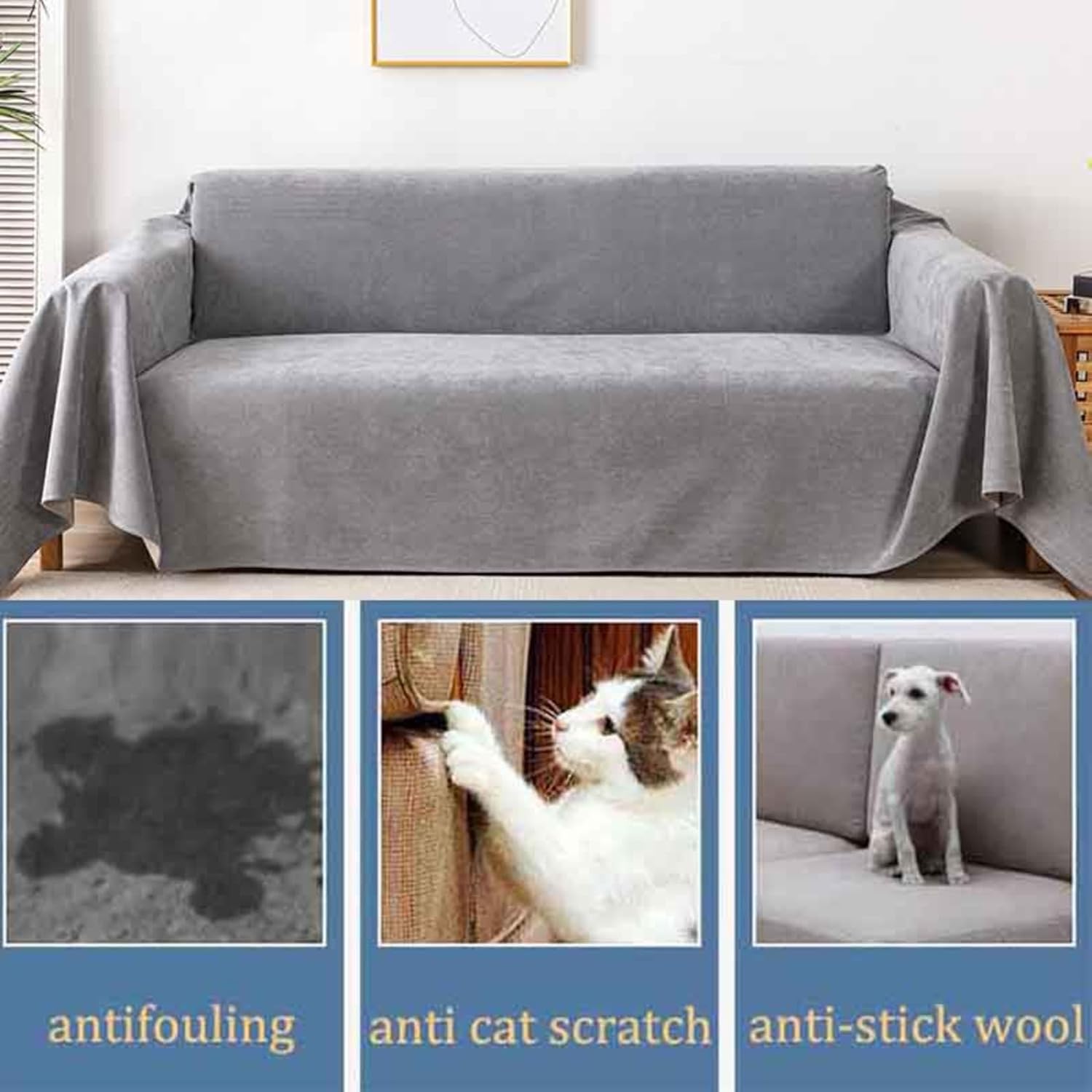 Large Throw for Sofa - Waterproof Anti-Scratch Vobi Collections