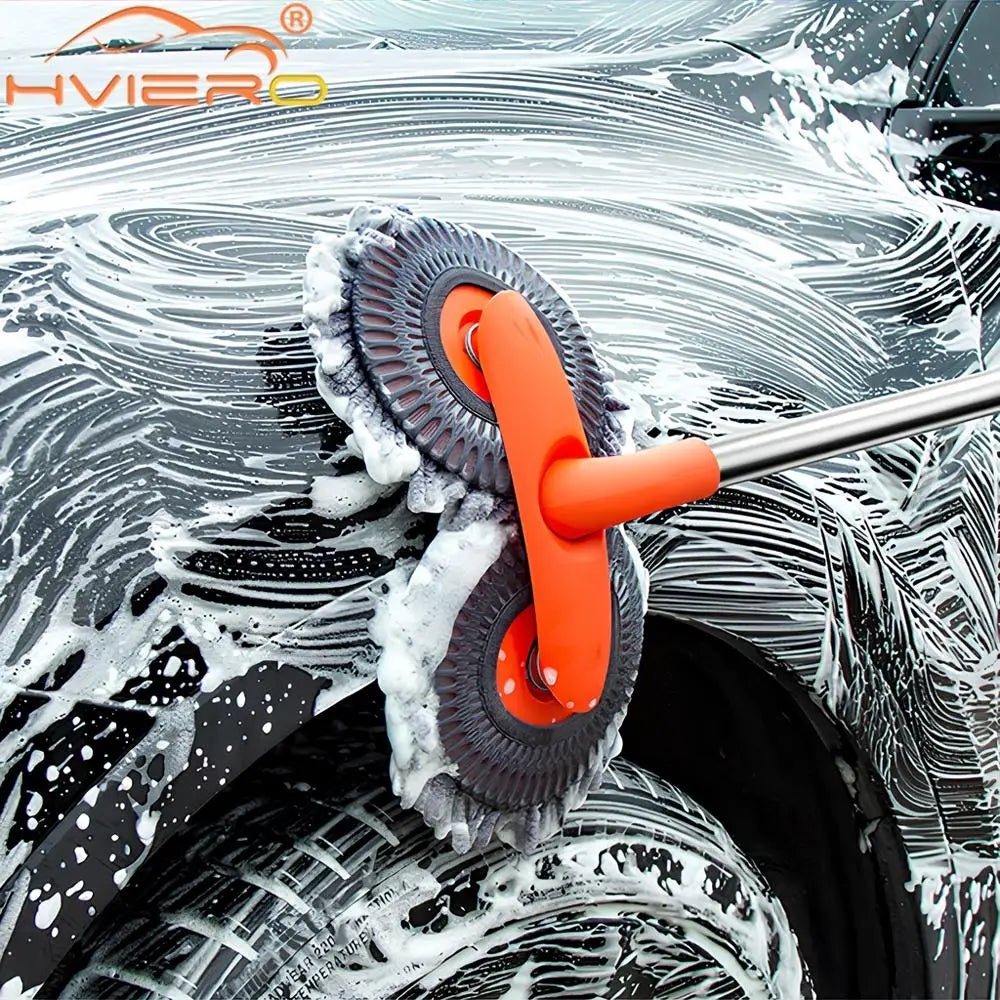 Microfibre Car Wash Brush – Long Handle Mop for Scratch-Free Vehicle Cleaning vobi