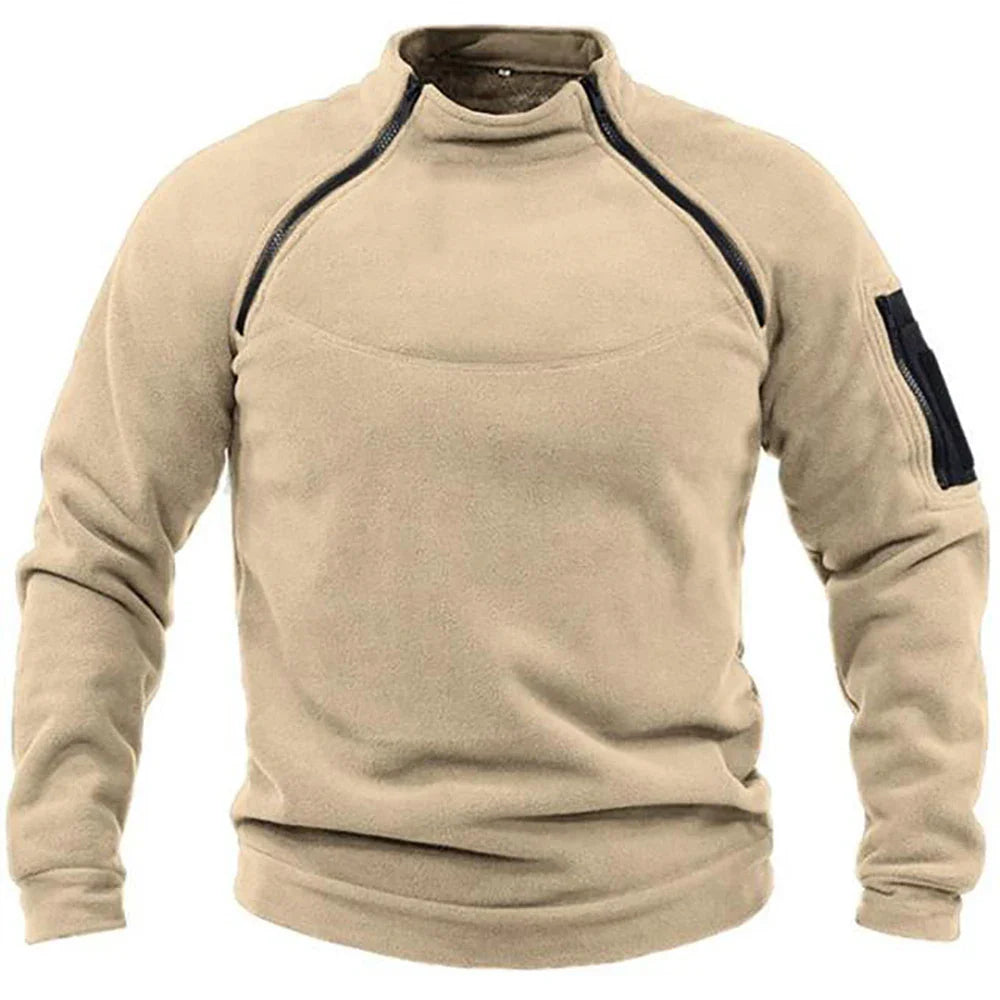 Men's Tactical Outdoor Fleece Jacket Windproof Coat Thermal for Sports Vobi Collections