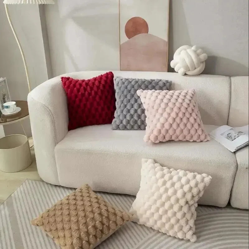 Solid Colour Polyester Pillowcase – 45x45cm Soft & Durable Cover for Sofa or Bed VOBI