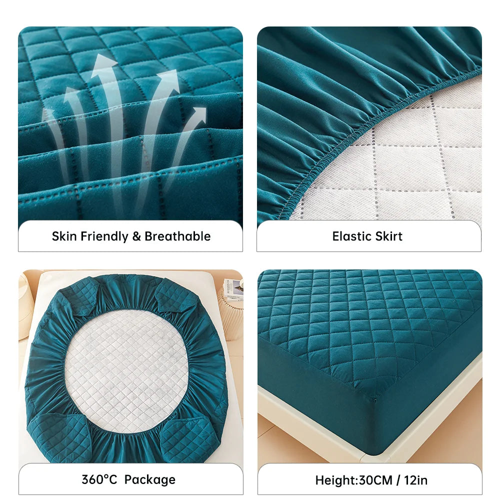 Waterproof Mattress Protector – Breathable and Anti-Slip Bed Cover for Single or Double Beds VOBI