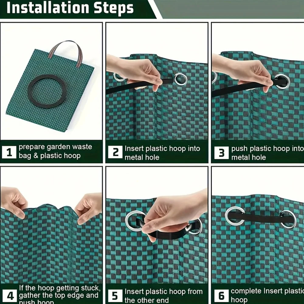 Reusable Garden Waste Bag – Heavy-Duty Leaf and Yard Debris Sack with Handles VOBI