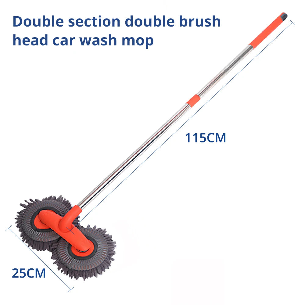 Microfibre Car Wash Brush – Long Handle Mop for Scratch-Free Vehicle Cleaning vobi
