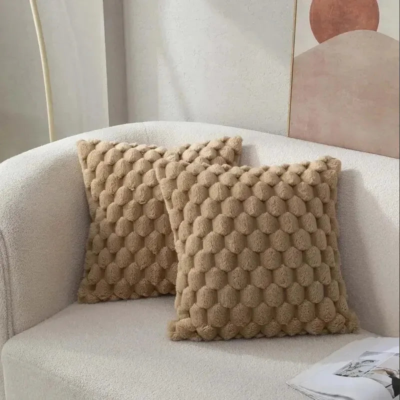Solid Colour Polyester Pillowcase – 45x45cm Soft & Durable Cover for Sofa or Bed VOBI