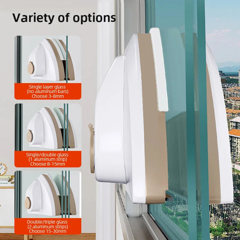 Magnetic Window Cleaner – Double-Sided Glass Wiper for Single & Double Glazing vobi