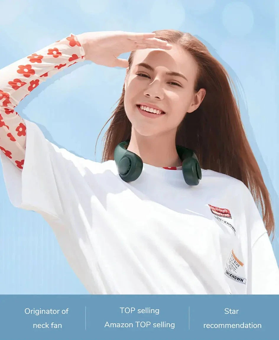 Portable Neck Silent Fan Cooling Wind USB Rechargeable for Sports Vobi Collections