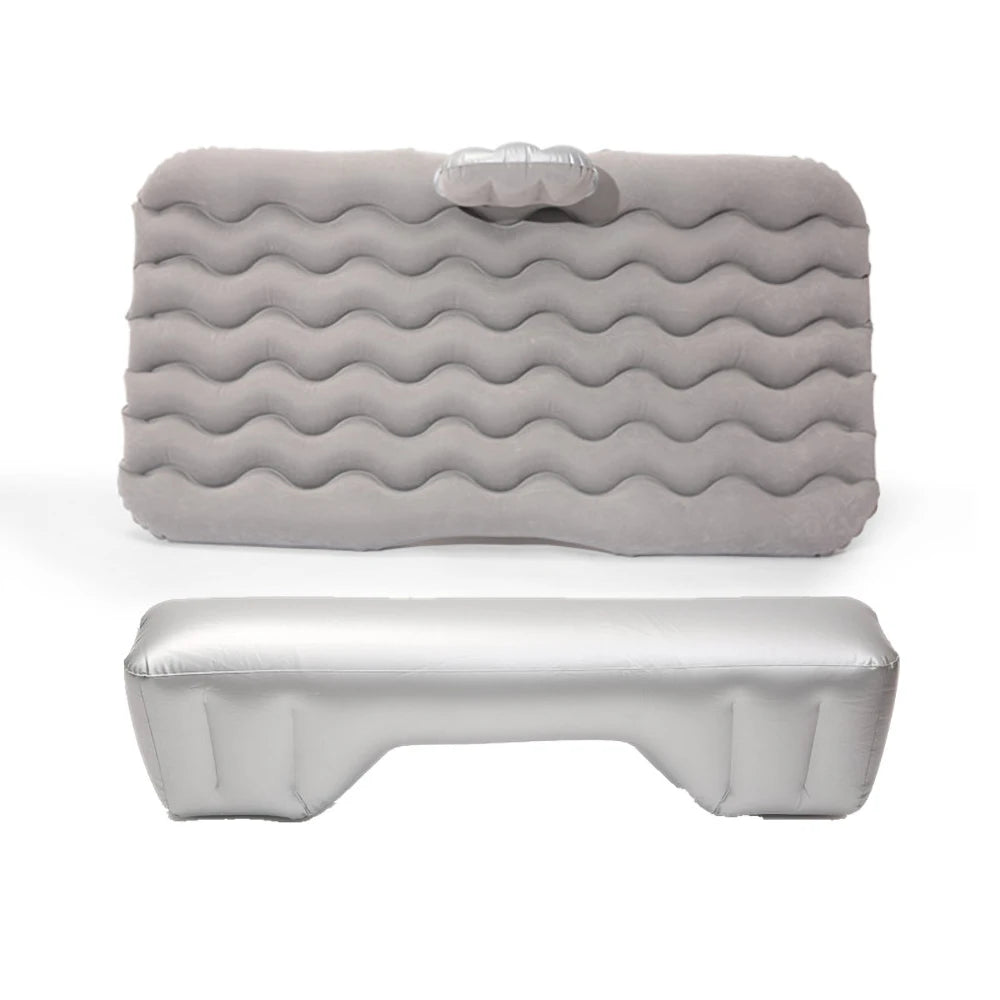 Inflatable Car Mattress – Flocked Travel Bed for Back Seat with Pillows & Bag vobi