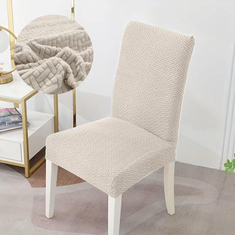Elastic Chair Cover – Universal Fit for Dining & Living Room Chairs beige