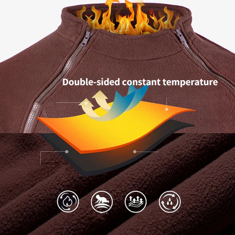 Men's Tactical Outdoor Fleece Jacket Windproof Coat Thermal for Sports Vobi Collections