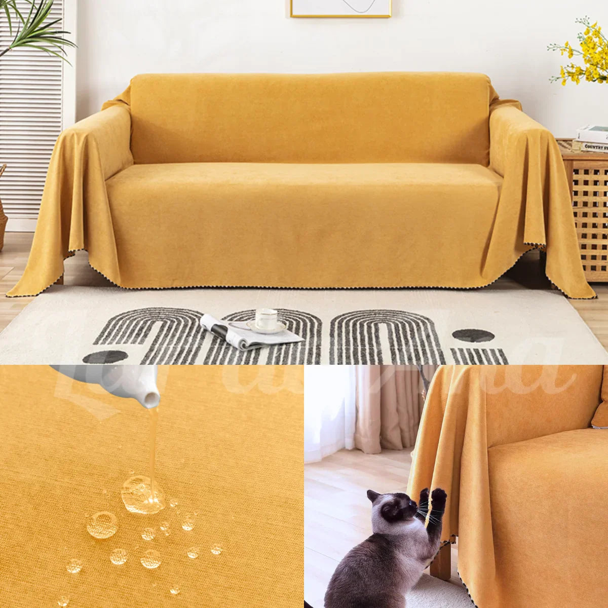 Large Throw for Sofa - Waterproof Anti-Scratch Vobi Collections