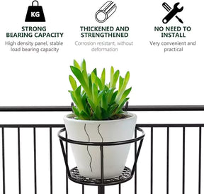 Metal Basket Round Hanging Plant Pot Holder for Balcony Vobi Collections
