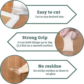 Nano Double Sided Tape Transparent - Traceless & Reusable Vobi Collections