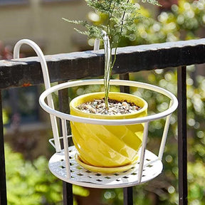 Metal Basket Round Hanging Plant Pot Holder for Balcony Vobi Collections