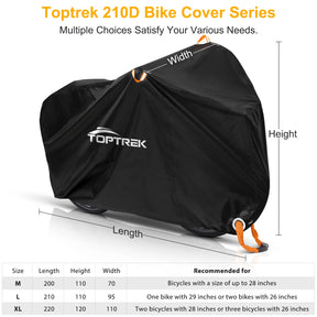 Waterproof Bike Cover – Heavy-Duty 210T Oxford Protection for 1 or 2 Bicycles vobi