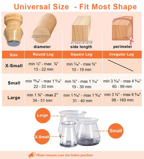 28-Pack Silicone Chair Leg Protectors – Non-Slip Floor Pads for Hardwood & Tile Floors vobi collections