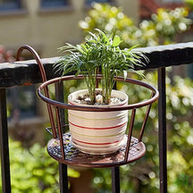 Metal Basket Round Hanging Plant Pot Holder for Balcony Vobi Collections