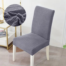 Elastic Chair Cover – Universal Fit for Dining & Living Room Chairs gray