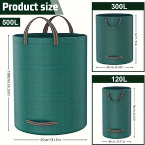 Reusable Garden Waste Bag – Heavy-Duty Leaf and Yard Debris Sack with Handles VOBI