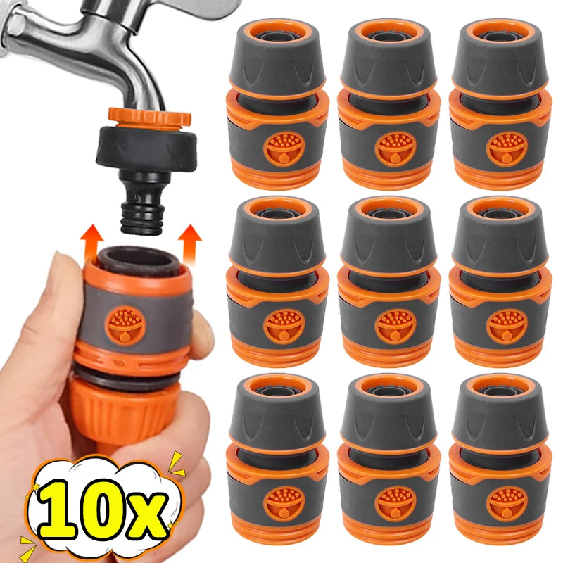 Garden Hose Quick Connector – 1/2” PVC Pipe Fitting Adapter (1 to 10 Pack) VOBI