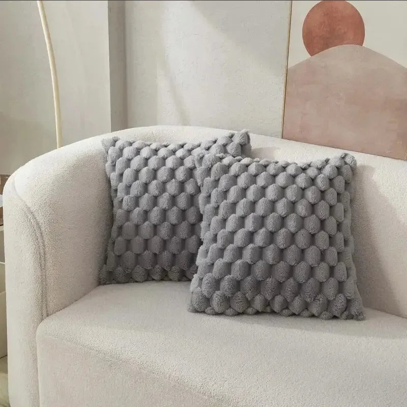 Solid Colour Polyester Pillowcase – 45x45cm Soft & Durable Cover for Sofa or Bed VOBI