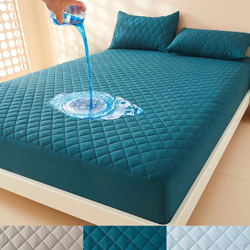 Waterproof Mattress Protector – Breathable and Anti-Slip Bed Cover for Single or Double Beds VOBI
