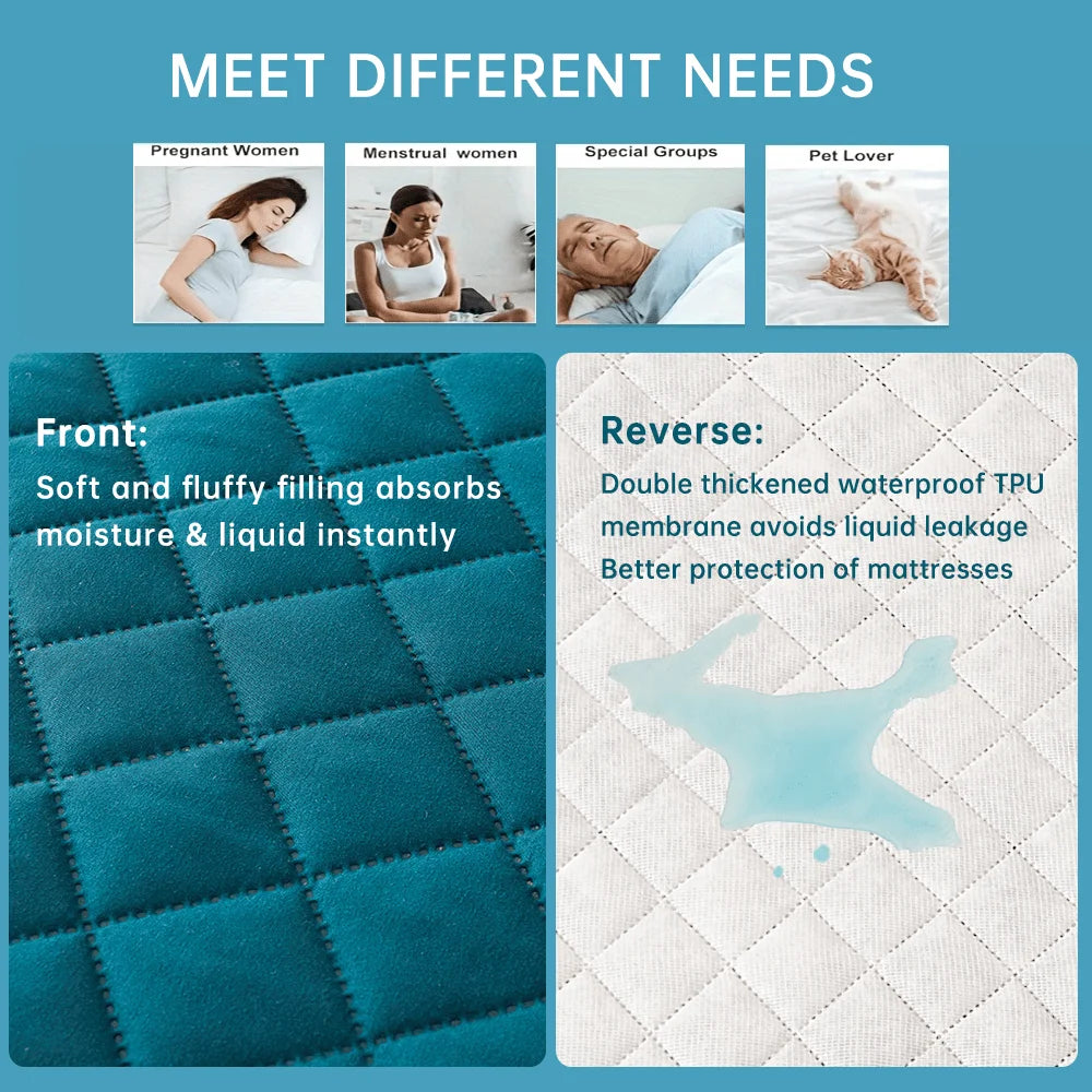 Waterproof Mattress Protector – Breathable and Anti-Slip Bed Cover for Single or Double Beds VOBI