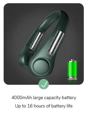 Portable Neck Silent Fan Cooling Wind USB Rechargeable for Sports Vobi Collections