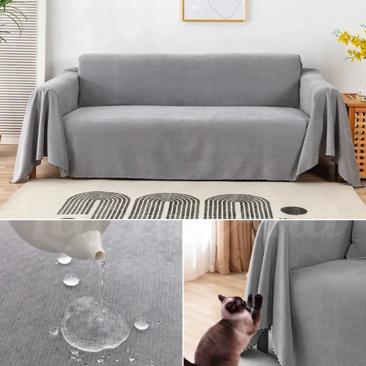 Large Throw for Sofa - Waterproof Anti-Scratch Vobi Collections
